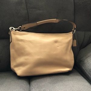 Coach pebble leather wheat color bag